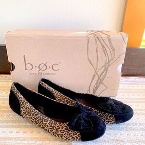 💥Women's b.o.c. Ballet Flats - Suede Leopard Print w/Bow - Size Euro 39/US 8✨✨✨